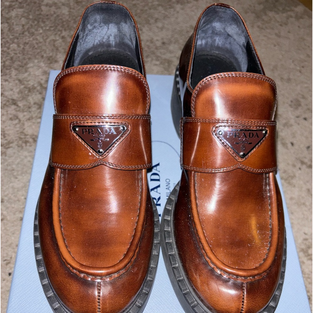 SOLD Brown Prada Loafers size 11.5